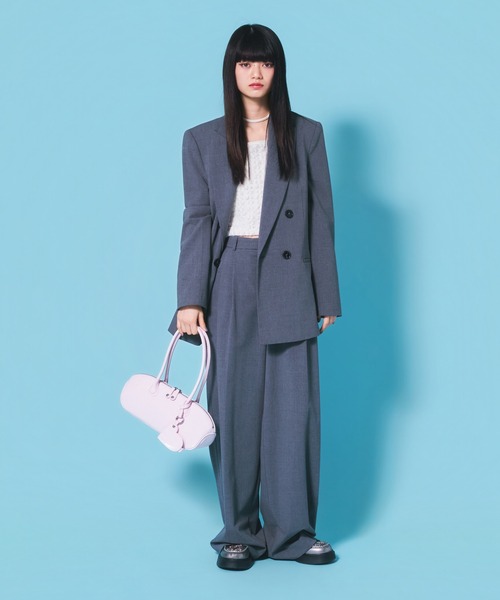 Casselini(キャセリーニ)の「Casselini(キャセリーニ)ラウンドチャームバッグ(ハンドバッグ・レディース・ブラック/シルバー/ピンク・FREE)」の9枚目の写真