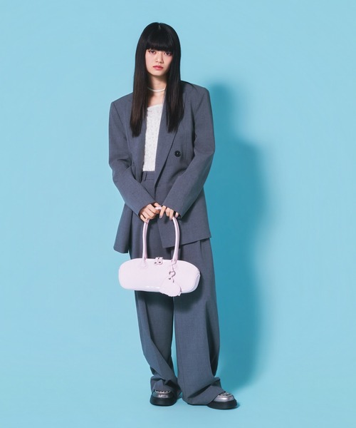 Casselini(キャセリーニ)の「Casselini(キャセリーニ)ラウンドチャームバッグ(ハンドバッグ・レディース・ブラック/シルバー/ピンク・FREE)」の10枚目の写真