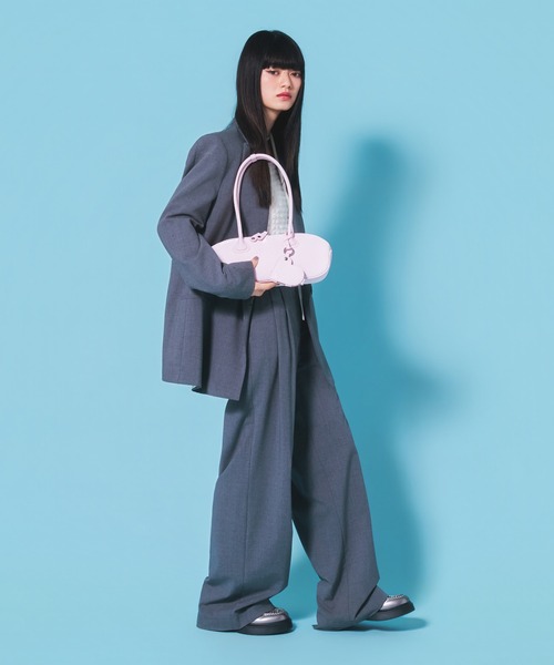 Casselini(キャセリーニ)の「Casselini(キャセリーニ)ラウンドチャームバッグ(ハンドバッグ・レディース・ブラック/シルバー/ピンク・FREE)」の11枚目の写真