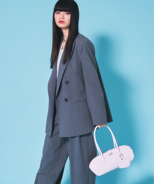 Casselini(キャセリーニ)の「Casselini(キャセリーニ)ラウンドチャームバッグ(ハンドバッグ・レディース・ブラック/シルバー/ピンク・FREE)」の7枚目の写真
