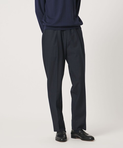 UNITED ARROWS(ユナイテッドアローズ)の「ツイル 1プリーツ テーパード イージー スラックス 2WAYストレッチ(スラックス・メンズ・ネイビー/グレー系・S/M/L)」の6枚目の写真