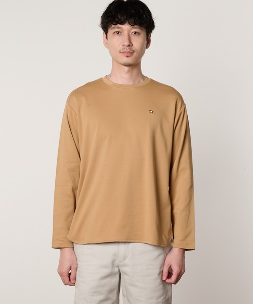 Arnold Palmer(アーノルドパーマー)の「シェア コットンスムース ラウンドヘム ロングTシャツ(Tシャツ/カットソー・レディース・ホワイト/ブラウン/ダークネイビー・M/S/XS/LL/L)」の14枚目の写真
