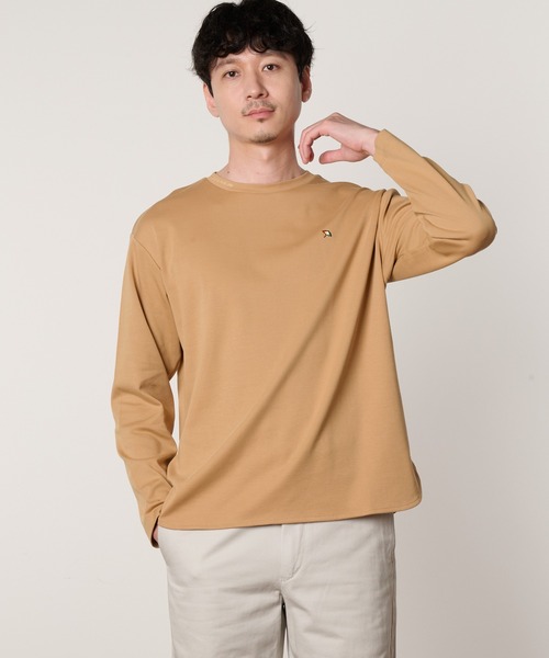 Arnold Palmer(アーノルドパーマー)の「シェア コットンスムース ラウンドヘム ロングTシャツ(Tシャツ/カットソー・レディース・ホワイト/ブラウン/ダークネイビー・M/S/XS/LL/L)」の8枚目の写真