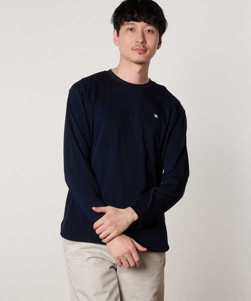 Arnold Palmer(アーノルドパーマー)の「シェア コットンスムース ラウンドヘム ロングTシャツ(Tシャツ/カットソー・レディース・ホワイト/ブラウン/ダークネイビー・M/S/XS/LL/L)」の12枚目の写真