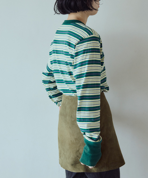 IENA LA BOUCLE(イエナラブークル)の「fifi collection/フィフィコレクション Bordre Ls tee 26-21(Tシャツ/カットソー・レディース・ブラウン/グリーン・FREE)」の2枚目の写真