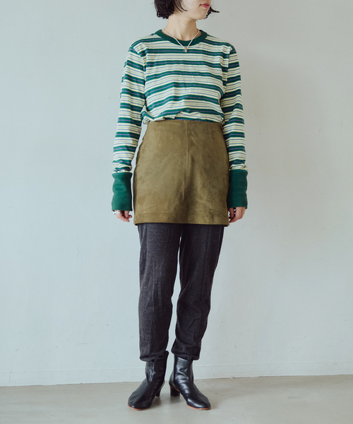 IENA LA BOUCLE(イエナラブークル)の「fifi collection/フィフィコレクション Bordre Ls tee 26-21(Tシャツ/カットソー・レディース・ブラウン/グリーン・FREE)」の4枚目の写真