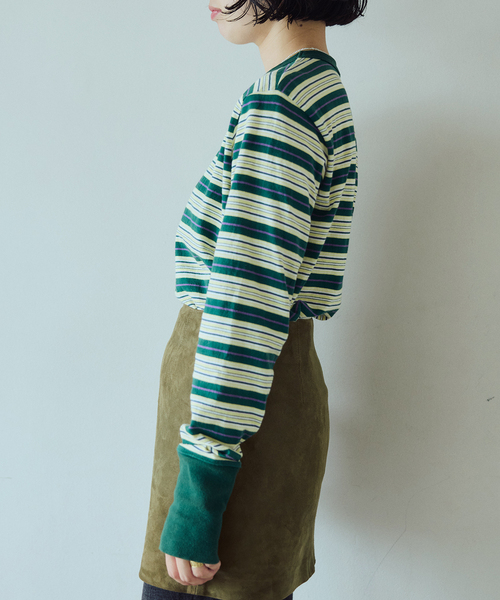 IENA LA BOUCLE(イエナラブークル)の「fifi collection/フィフィコレクション Bordre Ls tee 26-21(Tシャツ/カットソー・レディース・ブラウン/グリーン・FREE)」の10枚目の写真