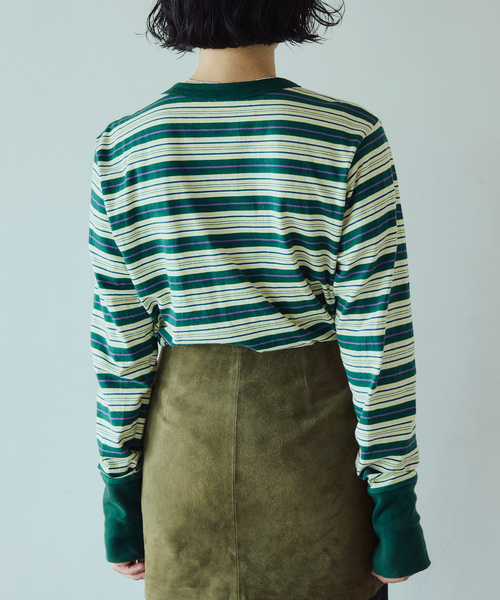 IENA LA BOUCLE(イエナラブークル)の「fifi collection/フィフィコレクション Bordre Ls tee 26-21(Tシャツ/カットソー・レディース・ブラウン/グリーン・FREE)」の11枚目の写真
