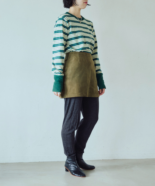 IENA LA BOUCLE(イエナラブークル)の「fifi collection/フィフィコレクション Bordre Ls tee 26-21(Tシャツ/カットソー・レディース・ブラウン/グリーン・FREE)」の17枚目の写真