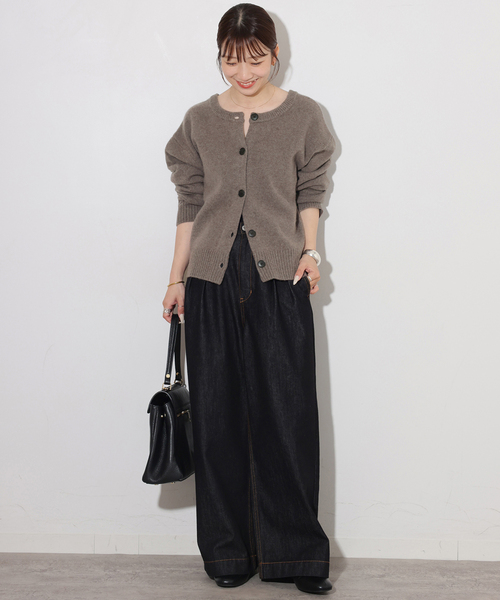 JOURNAL STANDARD relume(ジャーナルスタンダード レリューム)の「ウールカシミヤ2WAYクルーネックカーディガン(カーディガン/ボレロ・レディース・チャコールグレー/ベージュ系その他/ピンク系その他・FREE)」の9枚目の写真