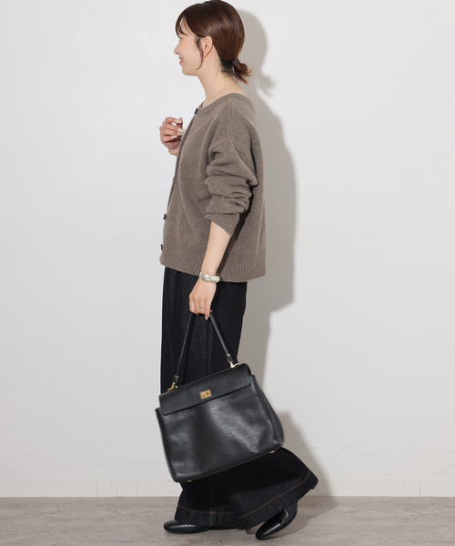 JOURNAL STANDARD relume(ジャーナルスタンダード レリューム)の「ウールカシミヤ2WAYクルーネックカーディガン(カーディガン/ボレロ・レディース・チャコールグレー/ベージュ系その他/ピンク系その他・FREE)」の10枚目の写真