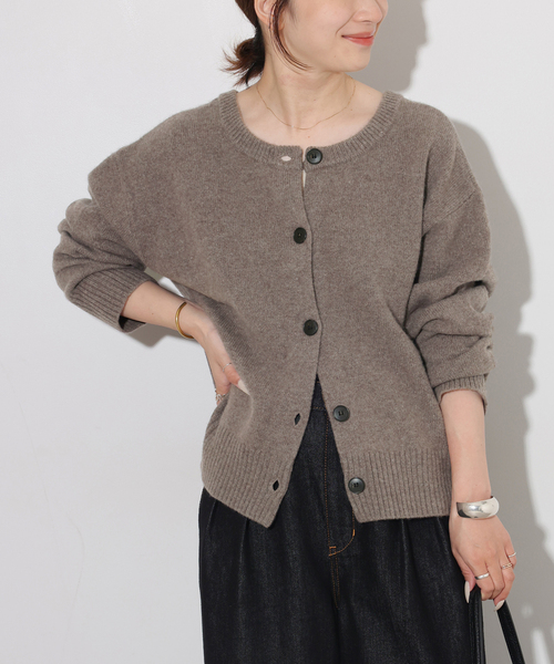 JOURNAL STANDARD relume(ジャーナルスタンダード レリューム)の「ウールカシミヤ2WAYクルーネックカーディガン(カーディガン/ボレロ・レディース・チャコールグレー/ベージュ系その他/ピンク系その他・FREE)」の13枚目の写真