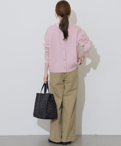 JOURNAL STANDARD relume(ジャーナルスタンダード レリューム)の「ウールカシミヤ2WAYクルーネックカーディガン(カーディガン/ボレロ・レディース・チャコールグレー/ベージュ系その他/ピンク系その他・FREE)」の19枚目の写真
