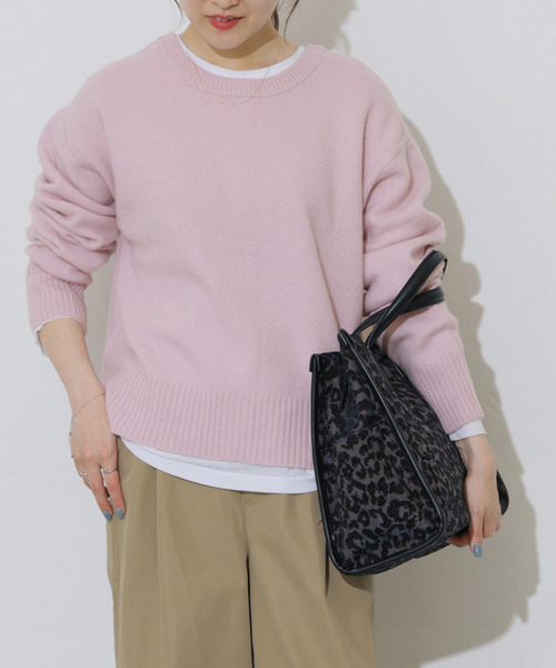 JOURNAL STANDARD relume(ジャーナルスタンダード レリューム)の「ウールカシミヤ2WAYクルーネックカーディガン(カーディガン/ボレロ・レディース・チャコールグレー/ベージュ系その他/ピンク系その他・FREE)」の20枚目の写真
