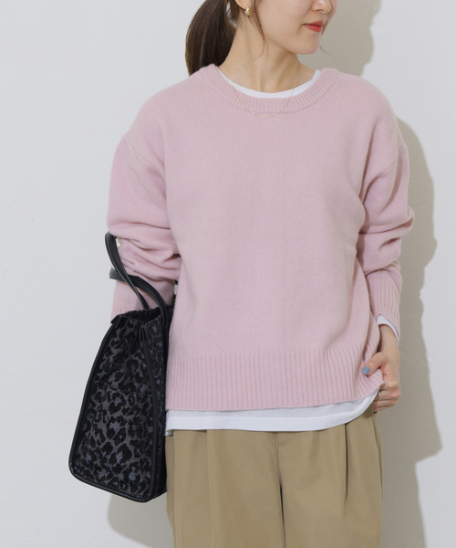 JOURNAL STANDARD relume(ジャーナルスタンダード レリューム)の「ウールカシミヤ2WAYクルーネックカーディガン(カーディガン/ボレロ・レディース・チャコールグレー/ベージュ系その他/ピンク系その他・FREE)」の21枚目の写真