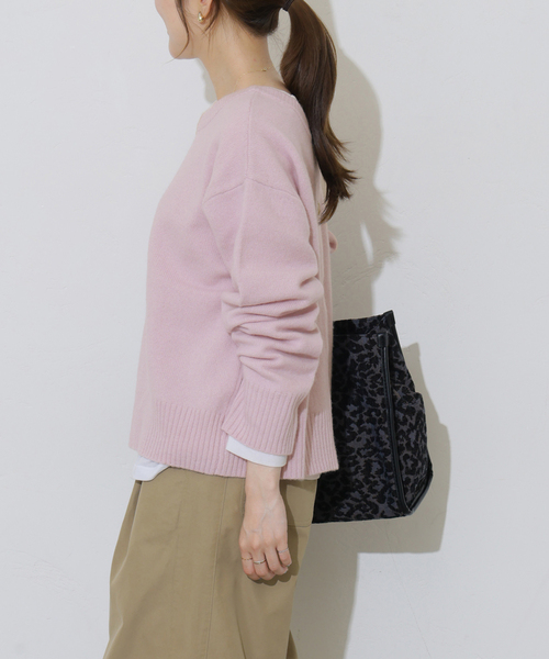 JOURNAL STANDARD relume(ジャーナルスタンダード レリューム)の「ウールカシミヤ2WAYクルーネックカーディガン(カーディガン/ボレロ・レディース・チャコールグレー/ベージュ系その他/ピンク系その他・FREE)」の22枚目の写真