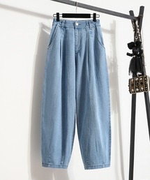 テーパード デニムパンツ