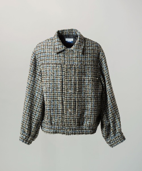 MAISON SPECIAL(メゾンスペシャル)の「《UNISEX》【イタリアンデッドストックファブリック】プライムオーバートラッカージャケット/【Italian Dead Stock Fabric】Prime-Over Trucker Jacket【MAISON SPECIAL/メゾンスペシャル】(ブルゾン・メンズ・グレイッシュベージュ/ダークブラック/ネイビー/パープル/その他1/ブラック・2/1/0)」の8枚目の写真
