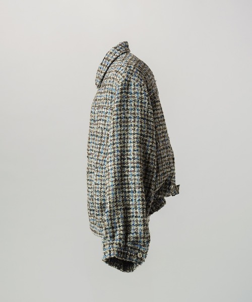 MAISON SPECIAL(メゾンスペシャル)の「《UNISEX》【イタリアンデッドストックファブリック】プライムオーバートラッカージャケット/【Italian Dead Stock Fabric】Prime-Over Trucker Jacket【MAISON SPECIAL/メゾンスペシャル】(ブルゾン・メンズ・グレイッシュベージュ/ダークブラック/ネイビー/パープル/その他1/ブラック・2/1/0)」の9枚目の写真