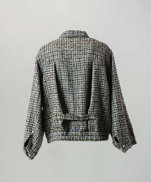 MAISON SPECIAL(メゾンスペシャル)の「《UNISEX》【イタリアンデッドストックファブリック】プライムオーバートラッカージャケット/【Italian Dead Stock Fabric】Prime-Over Trucker Jacket【MAISON SPECIAL/メゾンスペシャル】(ブルゾン・メンズ・グレイッシュベージュ/ダークブラック/ネイビー/パープル/その他1/ブラック・2/1/0)」の10枚目の写真