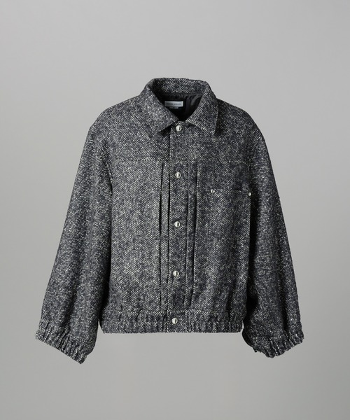 MAISON SPECIAL(メゾンスペシャル)の「《UNISEX》【イタリアンデッドストックファブリック】プライムオーバートラッカージャケット/【Italian Dead Stock Fabric】Prime-Over Trucker Jacket【MAISON SPECIAL/メゾンスペシャル】(ブルゾン・メンズ・グレイッシュベージュ/ダークブラック/ネイビー/パープル/その他1/ブラック・2/1/0)」の7枚目の写真