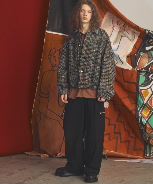 MAISON SPECIAL(メゾンスペシャル)の「《UNISEX》【イタリアンデッドストックファブリック】プライムオーバートラッカージャケット/【Italian Dead Stock Fabric】Prime-Over Trucker Jacket【MAISON SPECIAL/メゾンスペシャル】(ブルゾン・メンズ・グレイッシュベージュ/ダークブラック/ネイビー/パープル/その他1/ブラック・2/1/0)」の17枚目の写真