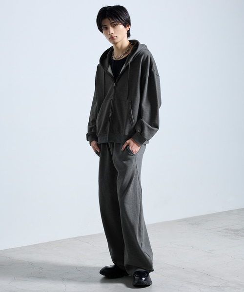 SERACE(セラス)の「【SERACE】HEAVY WEIGHT TWO TUCK CURVED SWEAT PANTS / ヘビーウェイト2タックカーブスウェットパンツ(スウェットパンツ・メンズ・チャコールグレー/杢グレー/ブラック系・S/M/L)」の22枚目の写真