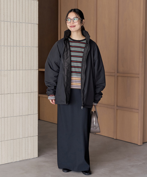 plage(プラージュ)の「Girls Department Club TRIPLE BORDER LAYE トップス(Tシャツ/カットソー・レディース・ブラック・FREE)」の7枚目の写真