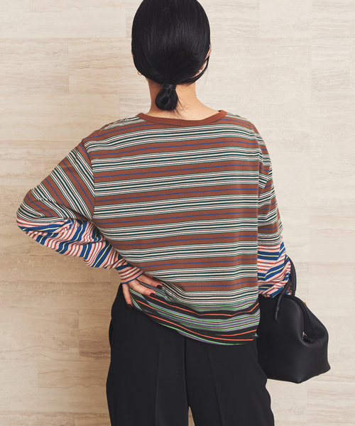 plage(プラージュ)の「Girls Department Club TRIPLE BORDER LAYE トップス(Tシャツ/カットソー・レディース・ブラック・FREE)」の19枚目の写真