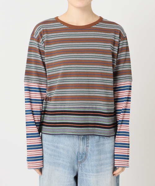 plage(プラージュ)の「Girls Department Club TRIPLE BORDER LAYE トップス(Tシャツ/カットソー・レディース・ブラック・FREE)」の5枚目の写真