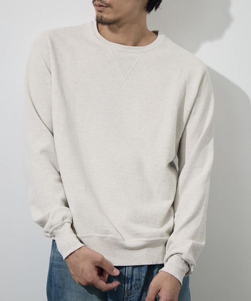 REMI RELIEF(レミレリーフ)の「【REMI RELIEF/レミレリーフ】SP加工裏毛クルー(無地)(スウェット・メンズ・オフホワイト/イエロー/ブラック/ネイビー・L/M)」の1枚目の写真