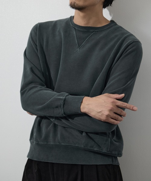 REMI RELIEF(レミレリーフ)の「【REMI RELIEF/レミレリーフ】SP加工裏毛クルー(無地)(スウェット・メンズ・オフホワイト/イエロー/ブラック/ネイビー・L/M)」の15枚目の写真