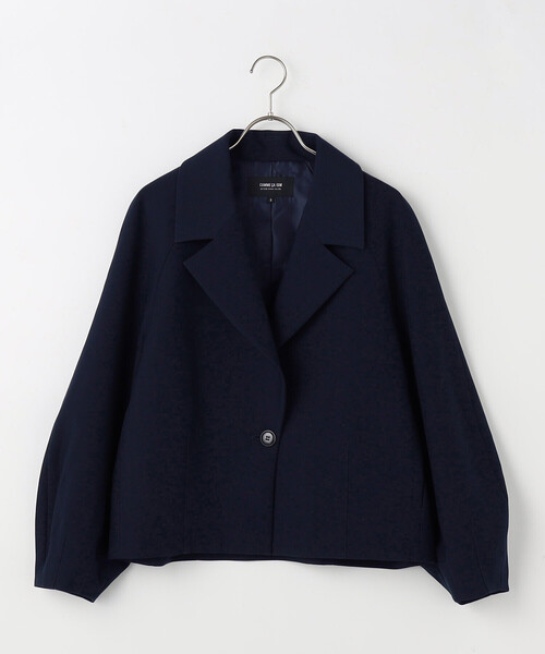 COMME CA ISM(コムサイズム)の「ポリエステルレーヨンカルゼ ジャコット / セットアップ対応(テーラードジャケット・レディース・ブラウン/ネイビー・M/L)」の5枚目の写真