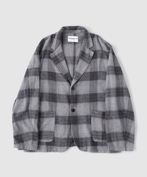 NOMA t.d.(ノーマティーディー)の「NOMARHYTHM / ノーマリズム Check Jacket(テーラードジャケット・メンズ・ピンク/ブラック・4/3)」の1枚目の写真