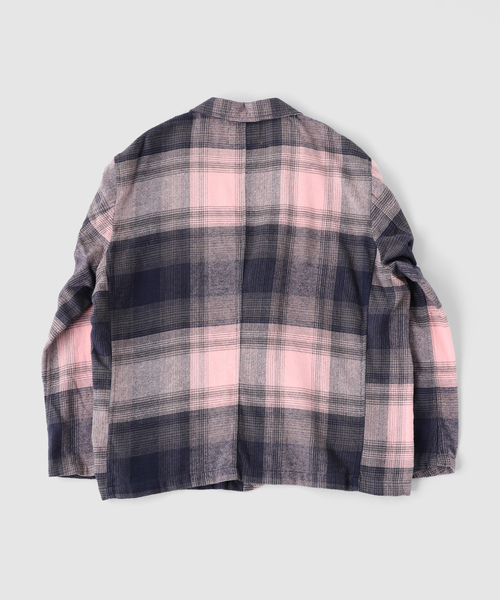 NOMA t.d.(ノーマティーディー)の「NOMARHYTHM / ノーマリズム Check Jacket(テーラードジャケット・メンズ・ピンク/ブラック・4/3)」の3枚目の写真