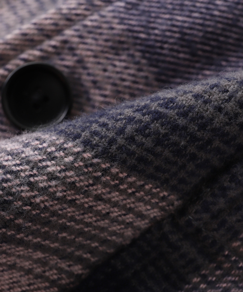 NOMA t.d.(ノーマティーディー)の「NOMARHYTHM / ノーマリズム Check Jacket(テーラードジャケット・メンズ・ピンク/ブラック・4/3)」の7枚目の写真