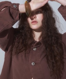 SOMETHING（サムシング）の「【GISELe10月号掲載】atelier SOMETHING drape SHACKET/ドレープシャツジャケット（テーラードジャケット）」