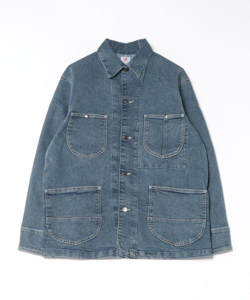 HANES（ヘインズ）の「デニムカバーオール（カバーオール・メンズ・ワンウォッシュ/サックスブルー/ブラック・S/M/L/LL）」の9枚目の写真