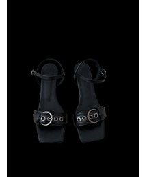 me569 Isla ニッケルバックル ストラップヒールサンダル_3color