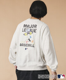 限定展開 MLB 別注 UFO ビックシルエット クルーネック スウェット