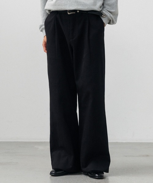 LURAKU(ルラク)の「【LURAKU】Wide Twill Chino pants / ワイドツイルチノパンツ(チノパンツ・メンズ・ベージュ/ブラック・SMALL/MEDIUM/LARGE)」の2枚目の写真