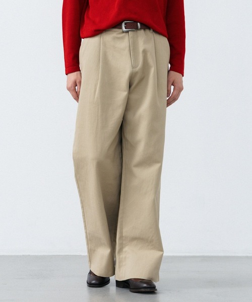LURAKU(ルラク)の「【LURAKU】Wide Twill Chino pants / ワイドツイルチノパンツ(チノパンツ・メンズ・ベージュ/ブラック・SMALL/MEDIUM/LARGE)」の19枚目の写真