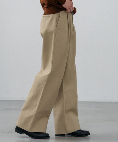 LURAKU(ルラク)の「【LURAKU】Wide Twill Chino pants / ワイドツイルチノパンツ(チノパンツ・メンズ・ベージュ/ブラック・SMALL/MEDIUM/LARGE)」の20枚目の写真