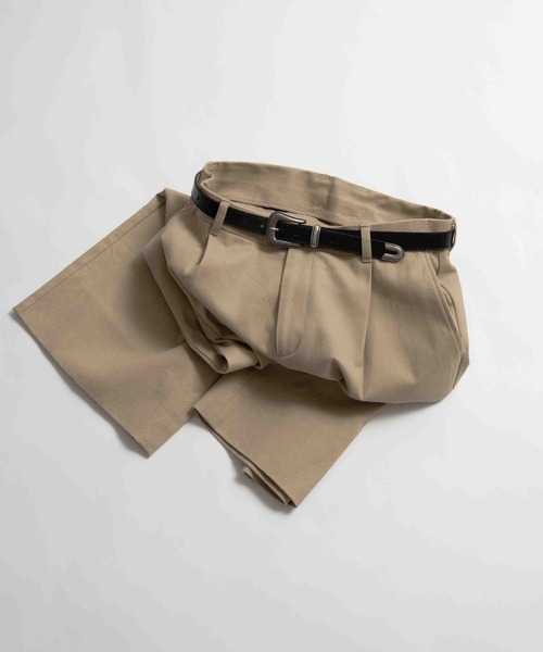 LURAKU(ルラク)の「【LURAKU】Wide Twill Chino pants / ワイドツイルチノパンツ(チノパンツ・メンズ・ベージュ/ブラック・SMALL/MEDIUM/LARGE)」の12枚目の写真