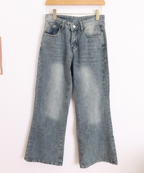 Miniministore(ミニミニストア)の「レトロジーンズ ワイドデニムパンツ韓国風(デニムパンツ・レディース・ブルー・M/XL/S/L)」の14枚目の写真