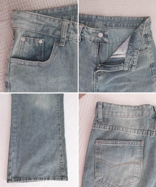 Miniministore(ミニミニストア)の「レトロジーンズ ワイドデニムパンツ韓国風(デニムパンツ・レディース・ブルー・M/XL/S/L)」の16枚目の写真
