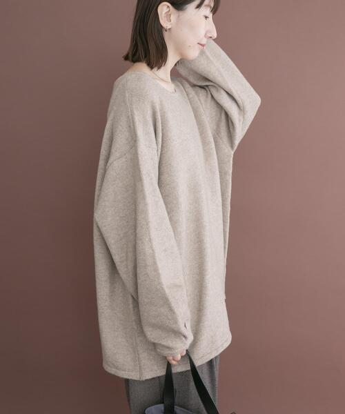 ITEMS URBANRESEARCH(アイテムズ アーバンリサーチ)の「2WAYボリュームニット(ニット/セーター・レディース・チャコールグレー/ライトブルー/ベージュ・FREE)」の14枚目の写真
