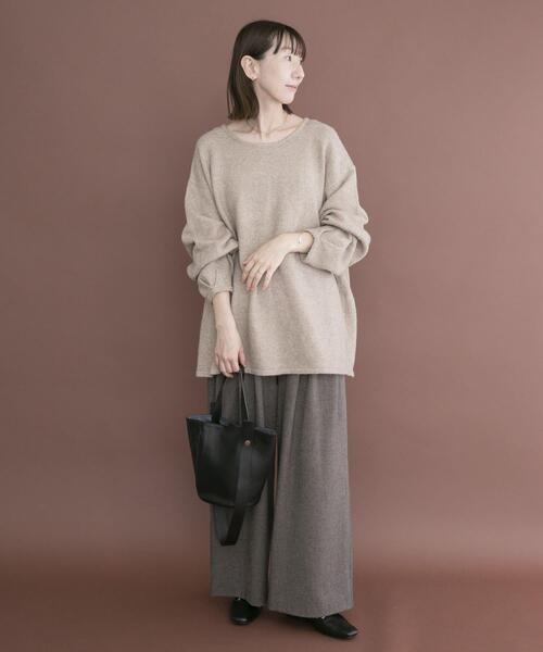 ITEMS URBANRESEARCH(アイテムズ アーバンリサーチ)の「2WAYボリュームニット(ニット/セーター・レディース・チャコールグレー/ライトブルー/ベージュ・FREE)」の16枚目の写真