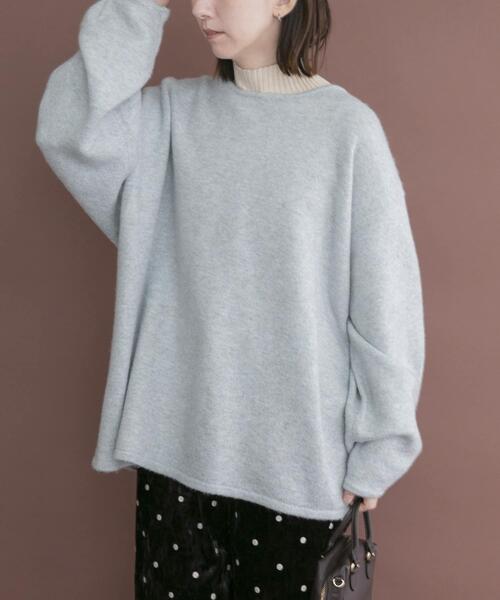 ITEMS URBANRESEARCH(アイテムズ アーバンリサーチ)の「2WAYボリュームニット(ニット/セーター・レディース・チャコールグレー/ライトブルー/ベージュ・FREE)」の20枚目の写真