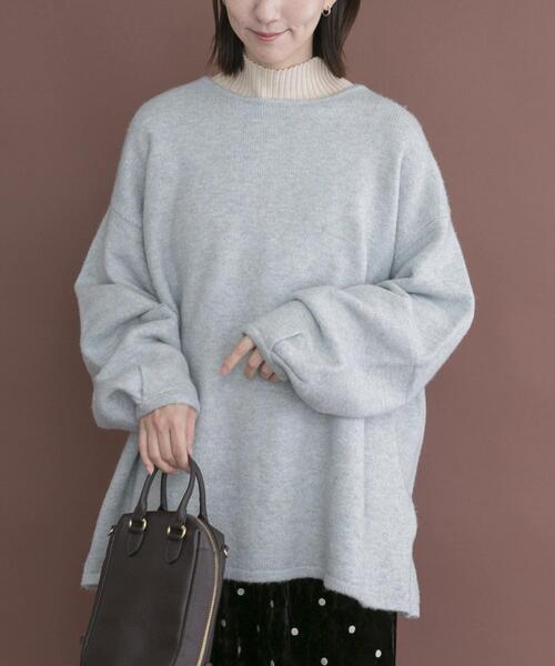 ITEMS URBANRESEARCH(アイテムズ アーバンリサーチ)の「2WAYボリュームニット(ニット/セーター・レディース・チャコールグレー/ライトブルー/ベージュ・FREE)」の21枚目の写真